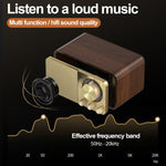 Altoparlante wireless in legno Bluetooth 5.0 con radio FM