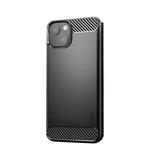 Custodia morbida in TPU in fibra di carbonio con trama spazzolata serie MOFI Gentleness, For iPhone 13 mini, For iPhone 13, For iPhone 13 Pro, For iPhone 13 Pro Max