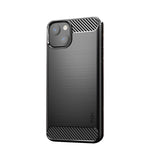 Custodia morbida in TPU in fibra di carbonio con trama spazzolata serie MOFI Gentleness, For iPhone 13 mini, For iPhone 13, For iPhone 13 Pro, For iPhone 13 Pro Max