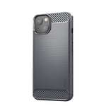 Custodia morbida in TPU in fibra di carbonio con trama spazzolata serie MOFI Gentleness, For iPhone 13 mini, For iPhone 13, For iPhone 13 Pro, For iPhone 13 Pro Max
