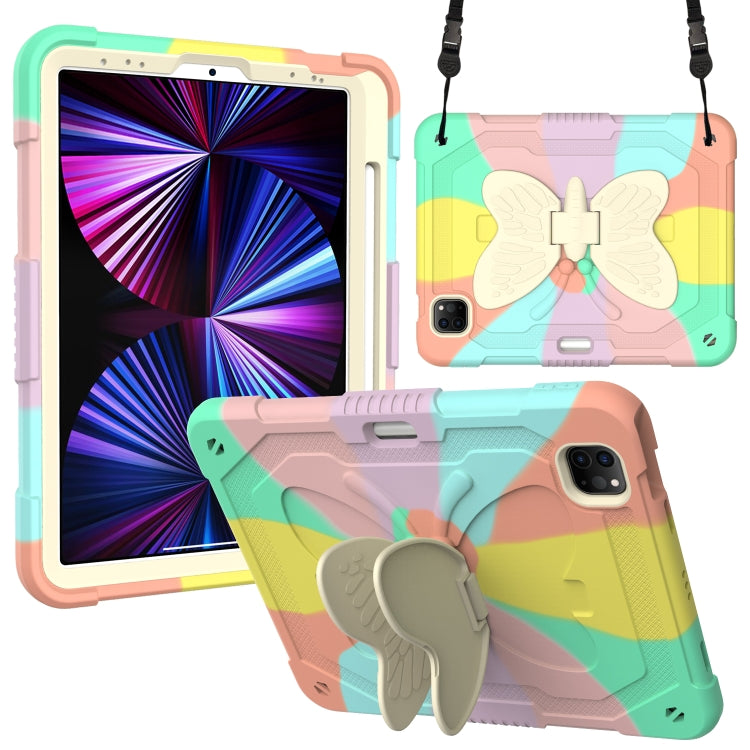 PC + custodia per tablet anti-caduta in silicone con supporto a farfalla e slot per penna per iPad Pro 11 2018 e 2020 e 2021 e Air 2020 10.9, For iPad Pro 11 2018 & 2020 & 2021 & Air 2020 10.9