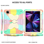 PC + custodia per tablet anti-caduta in silicone con supporto a farfalla e slot per penna per iPad Pro 11 2018 e 2020 e 2021 e Air 2020 10.9, For iPad Pro 11 2018 & 2020 & 2021 & Air 2020 10.9