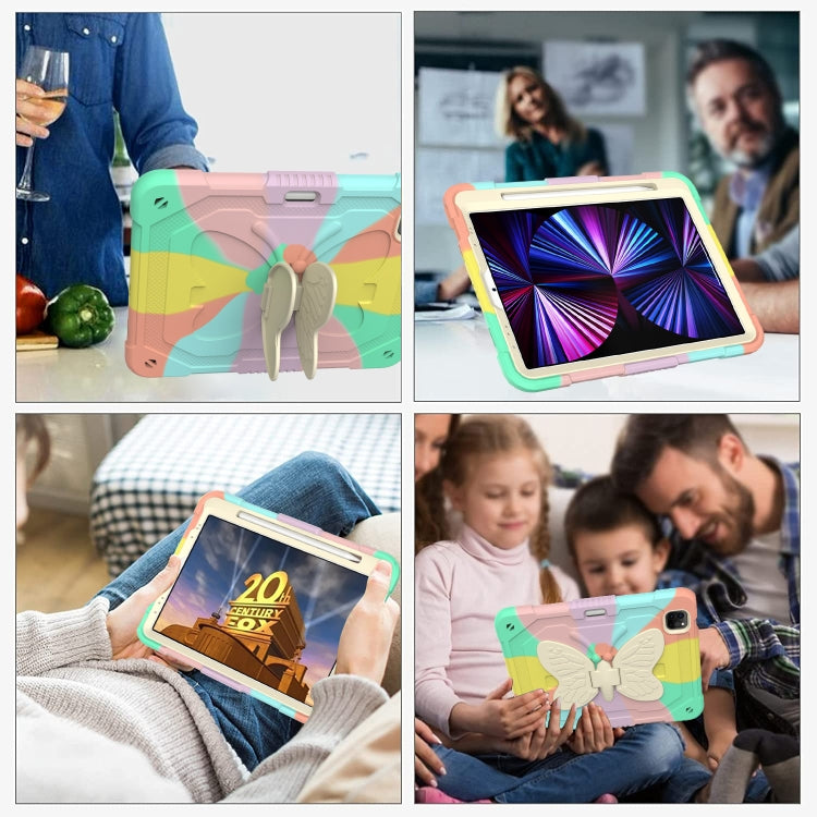 PC + custodia per tablet anti-caduta in silicone con supporto a farfalla e slot per penna per iPad Pro 11 2018 e 2020 e 2021 e Air 2020 10.9, For iPad Pro 11 2018 & 2020 & 2021 & Air 2020 10.9