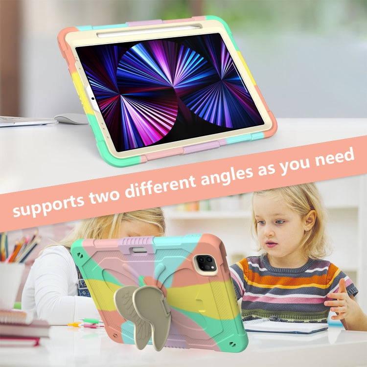PC + custodia per tablet anti-caduta in silicone con supporto a farfalla e slot per penna per iPad Pro 11 2018 e 2020 e 2021 e Air 2020 10.9, For iPad Pro 11 2018 & 2020 & 2021 & Air 2020 10.9