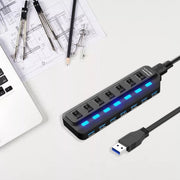 Splitter di commutazione indipendente HUB USB 3.0 a 7 porte, Splitter