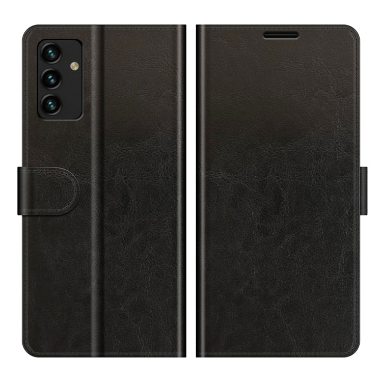 Per Samsung Galaxy A13 5G R64 Texture Custodia protettiva a vibrazione orizzontale singola con supporto e slot per schede e portafogli e cornice per foto