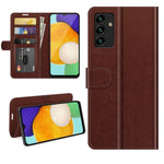 Per Samsung Galaxy A13 5G R64 Texture Custodia protettiva a vibrazione orizzontale singola con supporto e slot per schede e portafogli e cornice per foto