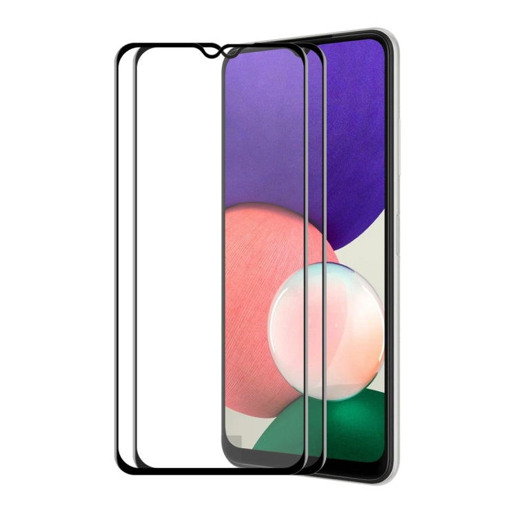 2 PZ ENKAY Hat-Prince Full Glue Vetro temperato Protezione antigraffio a copertura totale 6D, For Samsung Galaxy A03s 164mm(2pcs), For Samsung Galaxy A03s 166mm(2pcs), For Samsung Galaxy A22 4G(2pcs), For Samsung Galaxy A22 5G(2pcs)                    ...