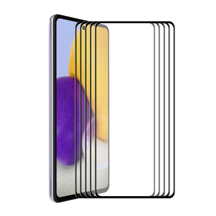 5 PZ ENKAY Hat-Prince Full Glue Vetro temperato Protezione antigraffio a copertura totale 6D, For Samsung Galaxy A03s 164mm(5pcs), For Samsung Galaxy A03s 166mm(5pcs), For Samsung Galaxy A22 4G(5pcs), For Samsung Galaxy A22 5G(5pcs)                    ...
