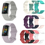 Per Fitbit Charge 5 Gel di silice monocromatico per sostituire il cinturino dell'orologio, Size：Large Size, Size: Small Size