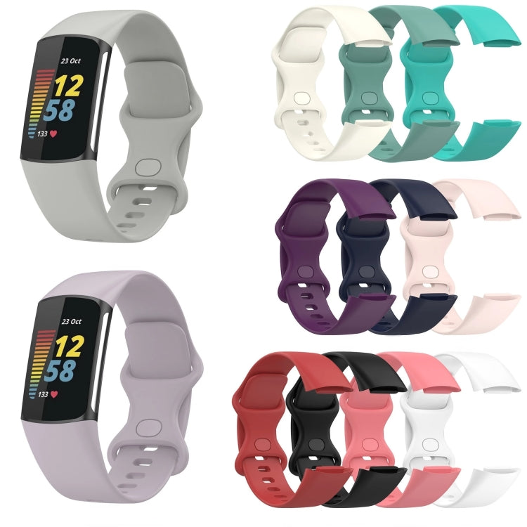 Per Fitbit Charge 5 Gel di silice monocromatico per sostituire il cinturino dell'orologio, Size：Large Size, Size: Small Size