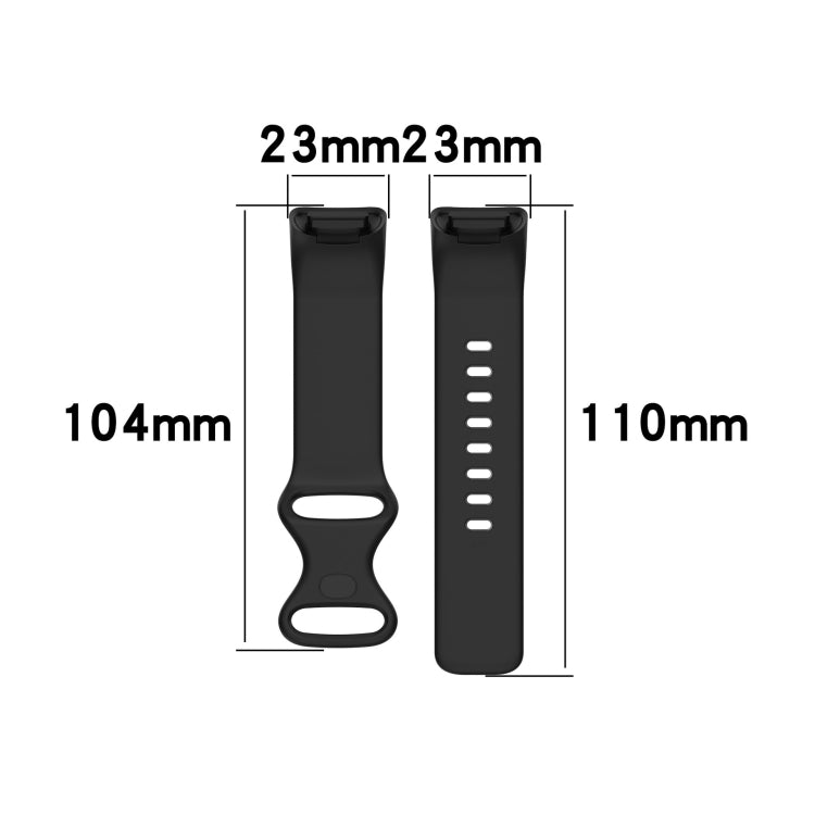 Per Fitbit Charge 5 Gel di silice monocromatico per sostituire il cinturino dell'orologio, Size：Large Size, Size: Small Size