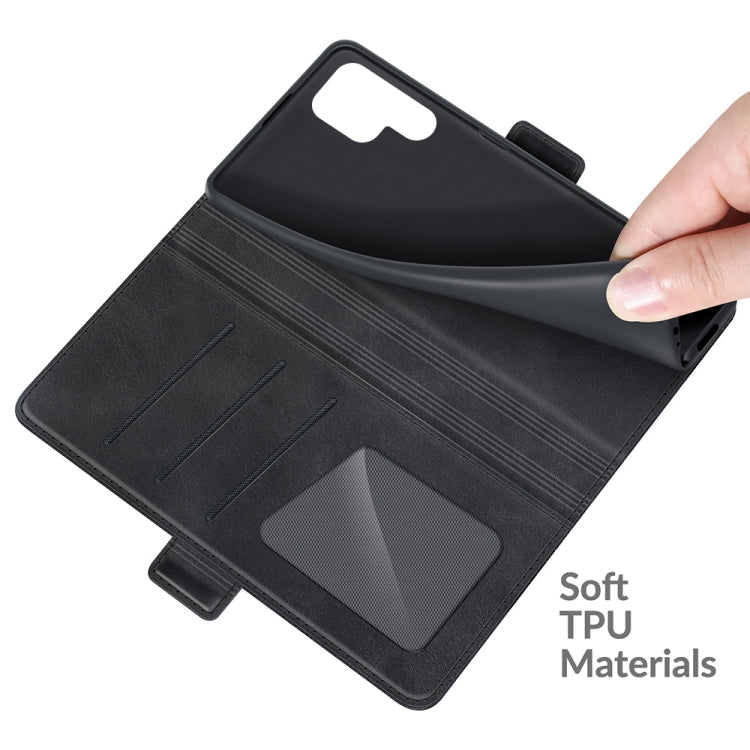 Per Samsung Galaxy S22 Ultra 5G Custodia in pelle a vibrazione orizzontale con fibbia magnetica a doppio lato con supporto e slot per schede e portafoglio, For Samsung Galaxy S22 Ultra 5G