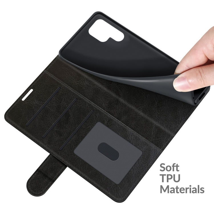 Per Samsung Galaxy S22 Ultra 5G R64 Texture Custodia protettiva a vibrazione orizzontale singola con supporto e slot per schede e portafoglio e cornice per foto, For Samsung Galaxy S22 Ultra 5G