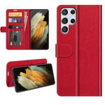 Per Samsung Galaxy S22 Ultra 5G R64 Texture Custodia protettiva a vibrazione orizzontale singola con supporto e slot per schede e portafoglio e cornice per foto, For Samsung Galaxy S22 Ultra 5G