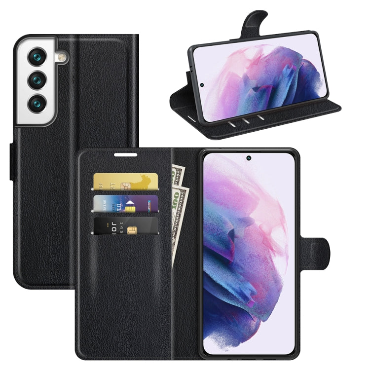Per Samsung Galaxy S22+ 5G Litchi Texture Custodia protettiva a vibrazione orizzontale con supporto e slot per schede e portafoglio, For Galaxy S22+ 5G