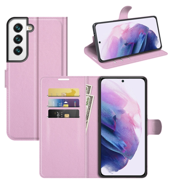 Per Samsung Galaxy S22+ 5G Litchi Texture Custodia protettiva a vibrazione orizzontale con supporto e slot per schede e portafoglio, For Galaxy S22+ 5G