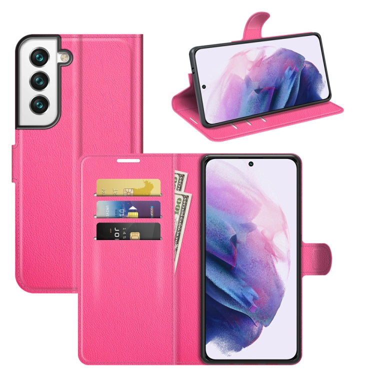 Per Samsung Galaxy S22+ 5G Litchi Texture Custodia protettiva a vibrazione orizzontale con supporto e slot per schede e portafoglio, For Galaxy S22+ 5G