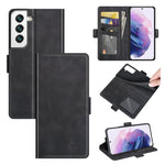 Per Samsung Galaxy S22 + 5G Custodia in pelle a vibrazione orizzontale con fibbia magnetica a doppio lato con supporto e slot per schede e portafoglio, For Samsung Galaxy S22+ 5G