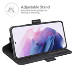 Per Samsung Galaxy S22 + 5G Custodia in pelle a vibrazione orizzontale con fibbia magnetica a doppio lato con supporto e slot per schede e portafoglio, For Samsung Galaxy S22+ 5G