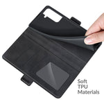 Per Samsung Galaxy S22 + 5G Custodia in pelle a vibrazione orizzontale con fibbia magnetica a doppio lato con supporto e slot per schede e portafoglio, For Samsung Galaxy S22+ 5G