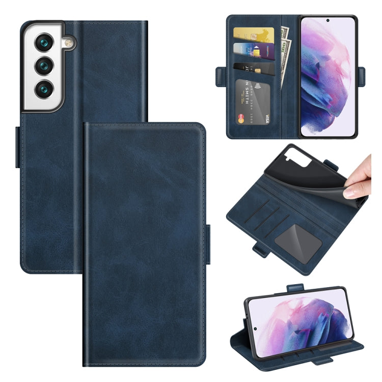 Per Samsung Galaxy S22 + 5G Custodia in pelle a vibrazione orizzontale con fibbia magnetica a doppio lato con supporto e slot per schede e portafoglio, For Samsung Galaxy S22+ 5G
