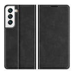 Per Samsung Galaxy S22 + 5G Custodia in pelle con ventosa magnetica da lavoro retro-skin con supporto e slot per carte e portafoglio, For Samsung Galaxy S22+ 5G