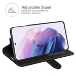 Per Samsung Galaxy S22 + 5G R64 Texture Custodia protettiva a vibrazione orizzontale singola con supporto e slot per schede e portafogli e cornice per foto, For Samsung Galaxy S22+ 5G