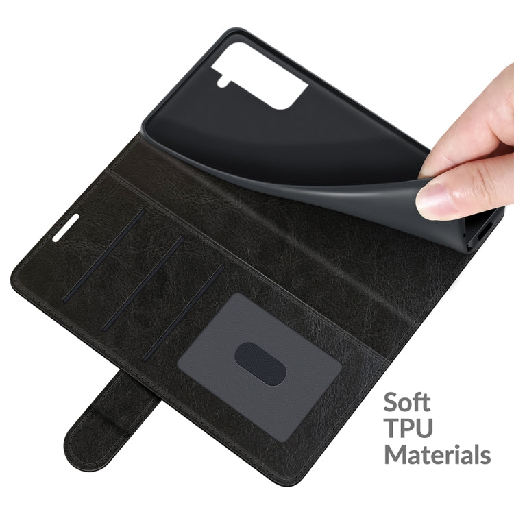 Per Samsung Galaxy S22 + 5G R64 Texture Custodia protettiva a vibrazione orizzontale singola con supporto e slot per schede e portafogli e cornice per foto, For Samsung Galaxy S22+ 5G