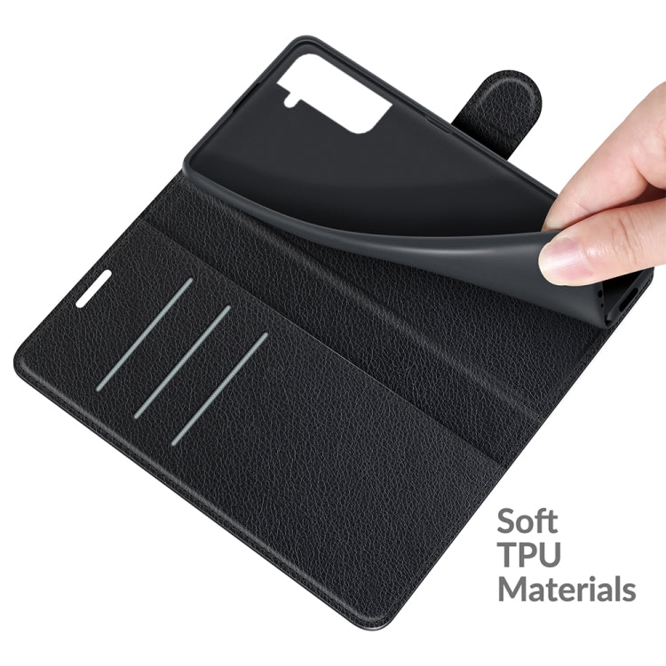 Per Samsung S22 Litchi Texture Custodia protettiva a vibrazione orizzontale con supporto, slot per schede e portafoglio, For Galaxy S22 5G