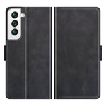 Per Samsung Galaxy S22 5G Custodia in pelle a vibrazione orizzontale con fibbia magnetica a doppio lato con supporto e slot per carte e portafoglio, For Samsung Galaxy S22 5G