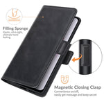 Per Samsung Galaxy S22 5G Custodia in pelle a vibrazione orizzontale con fibbia magnetica a doppio lato con supporto e slot per carte e portafoglio, For Samsung Galaxy S22 5G