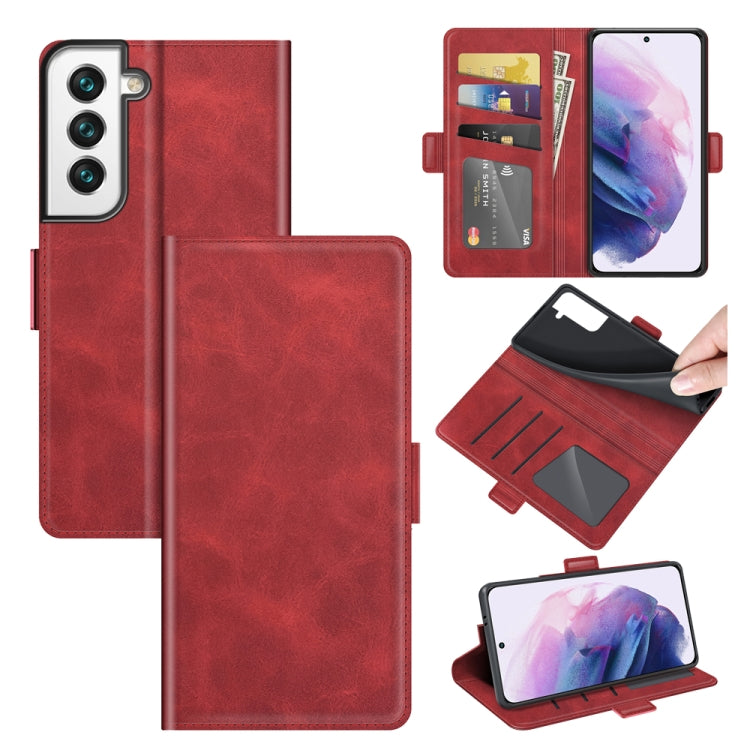 Per Samsung Galaxy S22 5G Custodia in pelle a vibrazione orizzontale con fibbia magnetica a doppio lato con supporto e slot per carte e portafoglio, For Samsung Galaxy S22 5G