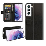 Per Samsung Galaxy S22 5G R64 Texture Custodia protettiva a vibrazione orizzontale singola con supporto e slot per schede e portafogli e cornice per foto, For Samsung Galaxy S22 5G