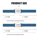 Cinturino in silicone con cinturino magnetico per Apple Watch Series, 7 41mm / 6&SE&5&4 40mm / 3&2&1 38mm
