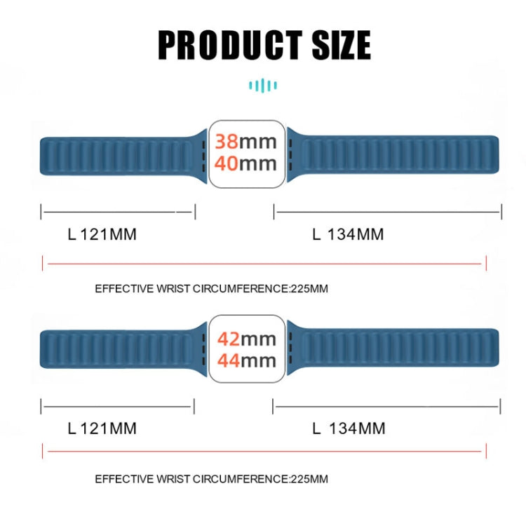 Cinturino in silicone con cinturino magnetico per Apple Watch Series, 7 45mm / 6&SE&5&4 44mm / 3&2&1 42mm