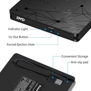 Lettore DVD RW portatile USB 3.0 esterno Lettore di unità ottiche