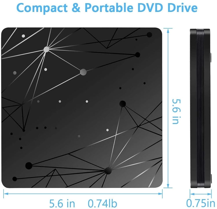 Lettore DVD RW portatile USB 3.0 esterno Lettore di unità ottiche