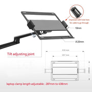 OL-3S Supporto per computer desktop regolabile in altezza in alluminio per monitor da 17-32 pollici e 12-17 pollici, OL-3S