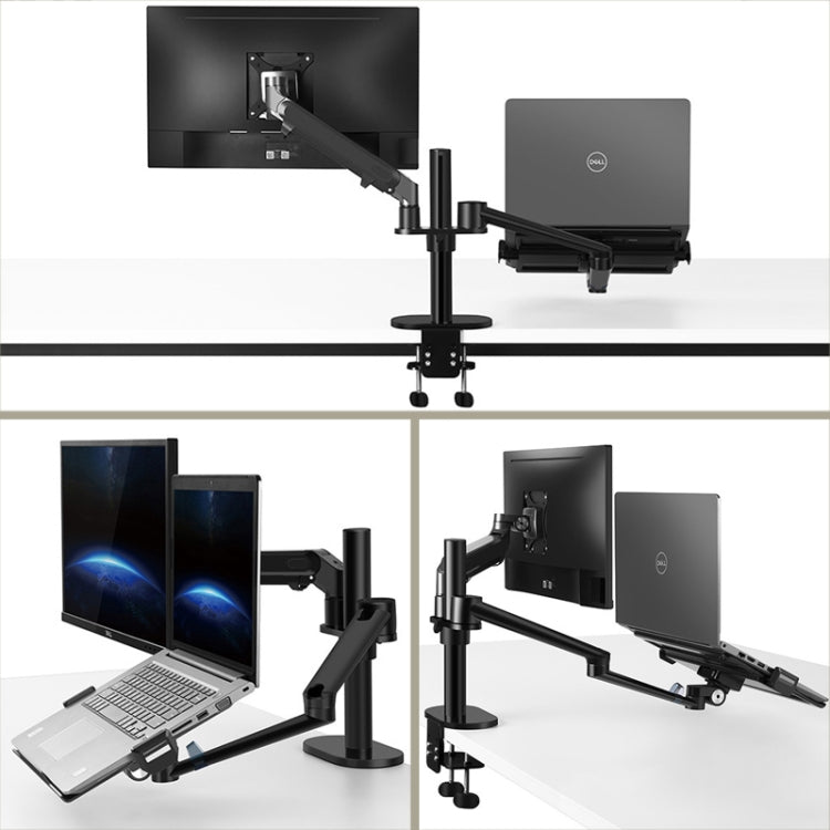 OL-3S Supporto per computer desktop regolabile in altezza in alluminio per monitor da 17-32 pollici e 12-17 pollici, OL-3S