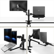 OL-3S Supporto per computer desktop regolabile in altezza in alluminio per monitor da 17-32 pollici e 12-17 pollici, OL-3S
