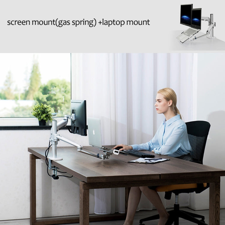 OL-3S Supporto per computer desktop regolabile in altezza in alluminio per monitor da 17-32 pollici e 12-17 pollici, OL-3S