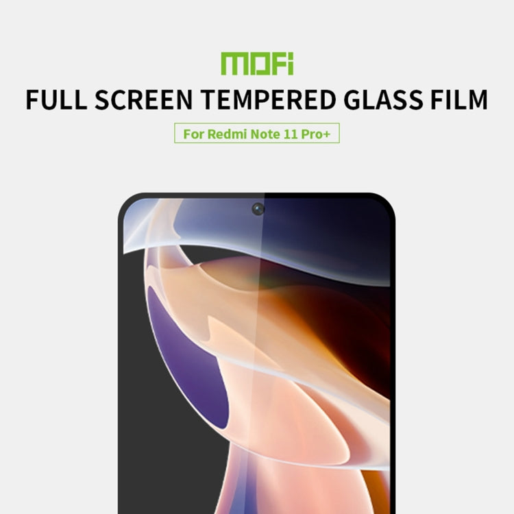 Pellicola in vetro temperato a schermo intero MOFI 9H 2.5D, For Xiaomi Redmi Note 11 Pro, For Xiaomi Redmi Note 11