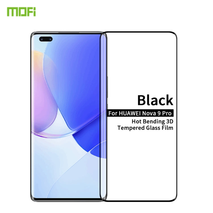 Pellicola in vetro temperato a schermo intero MOFI 9H 3D a prova di esplosione a prova di esplosione, For Huawei nova 9, For Huawei nova 9 Pro