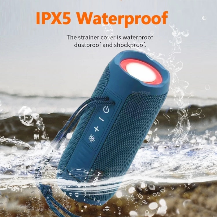 T&G TG227 Altoparlante musicale Bluetooth portatile impermeabile da esterno con supporto LED FM / TF / USB