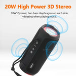 T&G TG227 Altoparlante musicale Bluetooth portatile impermeabile da esterno con supporto LED FM / TF / USB