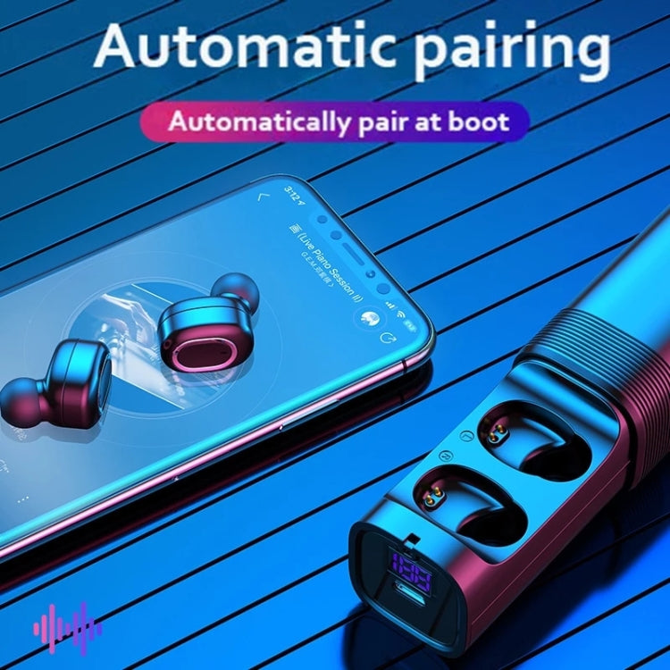 T&G TG909 TWS In-Ear Mini Auricolari Bluetooth stereo a doppio canale con display a LED