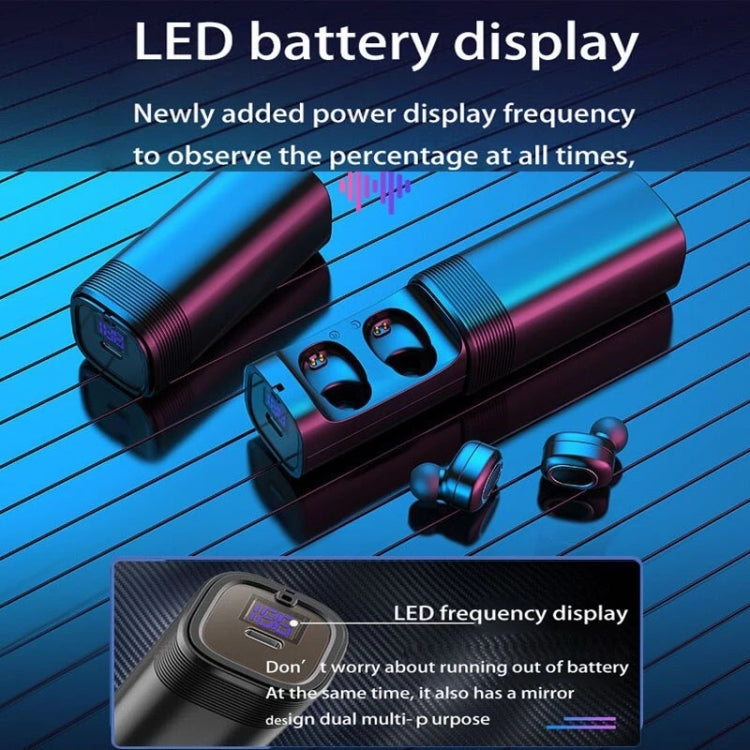 T&G TG909 TWS In-Ear Mini Auricolari Bluetooth stereo a doppio canale con display a LED