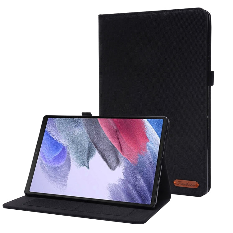 Custodia per tablet in pelle PU con tessuto a vibrazione orizzontale con slot per schede e supporto, For Galaxy Tab A8 10.5 2021, For Samsung Galaxy Tab A8 10.5 2021