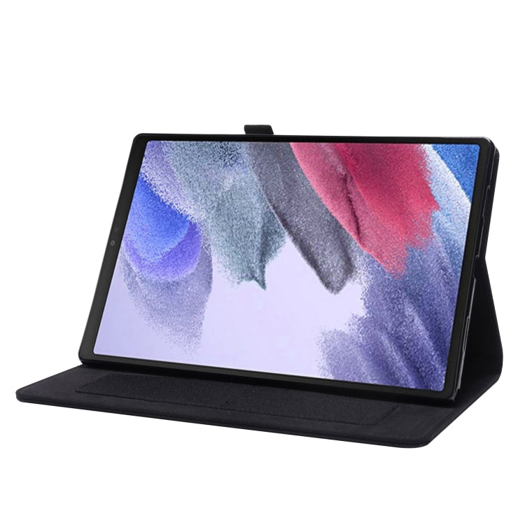 Custodia per tablet in pelle PU con tessuto a vibrazione orizzontale con slot per schede e supporto, For Galaxy Tab A8 10.5 2021, For Samsung Galaxy Tab A8 10.5 2021